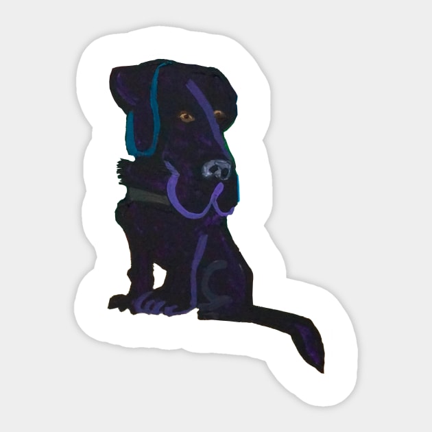 Black Lab Sticker by SPINADELIC